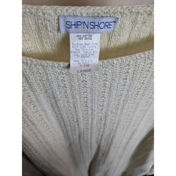 Vintage Ship N Shore Long Sleeve‎ Resort Wear Cover Up Knit Women's Large - Picture 4 of 9